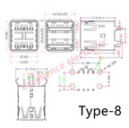 5/10Pcs Double USB Type A Female Solder Jacks Connector PCB Socket USB-A Type 90 Degrees / 180 Degrees Adapter