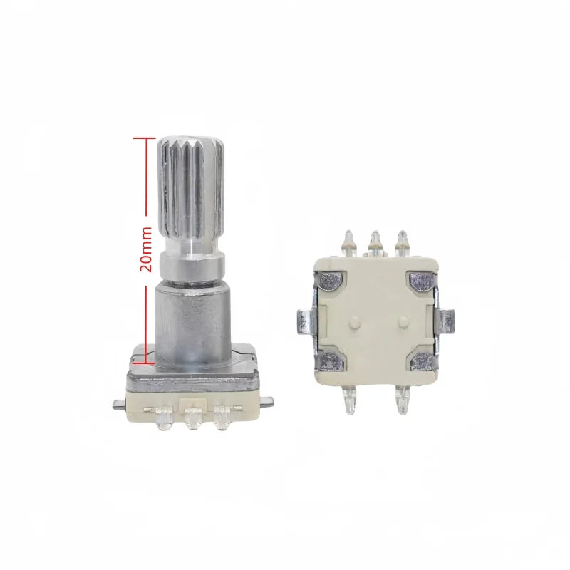 2pcs EC11 Rotary Encoder Code Switch With Push Button30 Position 360 Degree Infinite Rotation SMD 5pin Plum Shaft