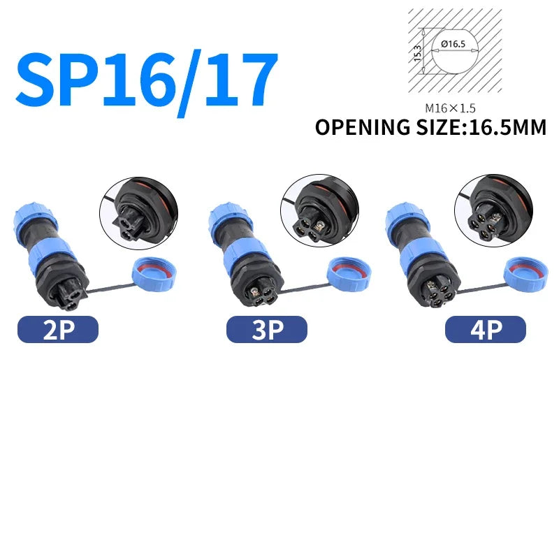 5/10/100Pcs SP16/17/20/21 Screw Wiring Connector Solderless Industrial Plug Aviation Plug Male And Female Docking Quick Wiring