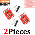 TENSTAR 2pcs GY-302 BH1750 Red Board Light Intensity Illumination Module Sensor BH1750FVI 3V-5V