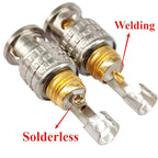 5Pcs BNC Solderless Connector Q9 HD Video Oscilloscope Male Plug Welding Free 75-5 Ohm Monitoring Weldings Cable Connectors