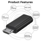 3Pcs/lot Micro USB Female To Type C Male Adapter Converters Micro-B To USB-C Connector Phone Charger Cable Adapter For Samsung