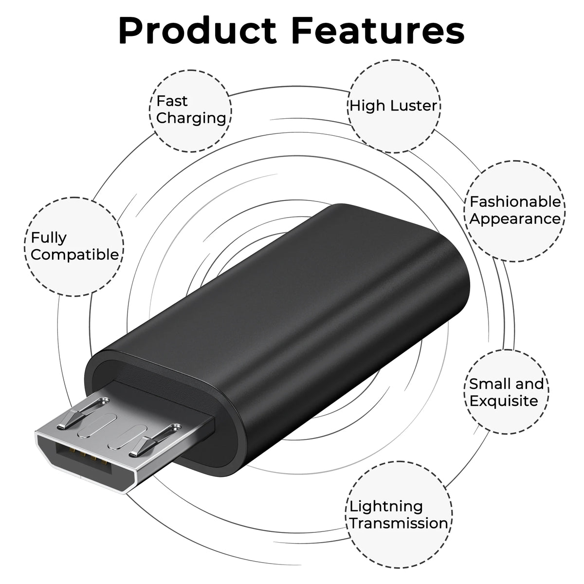 3Pcs/lot Micro USB Female To Type C Male Adapter Converters Micro-B To USB-C Connector Phone Charger Cable Adapter For Samsung