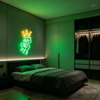 Crown Dripping Dollar LED Neon Sign USB Green Money Symbol Neon Wall Light for Bar Man Cave Bedroom Decor