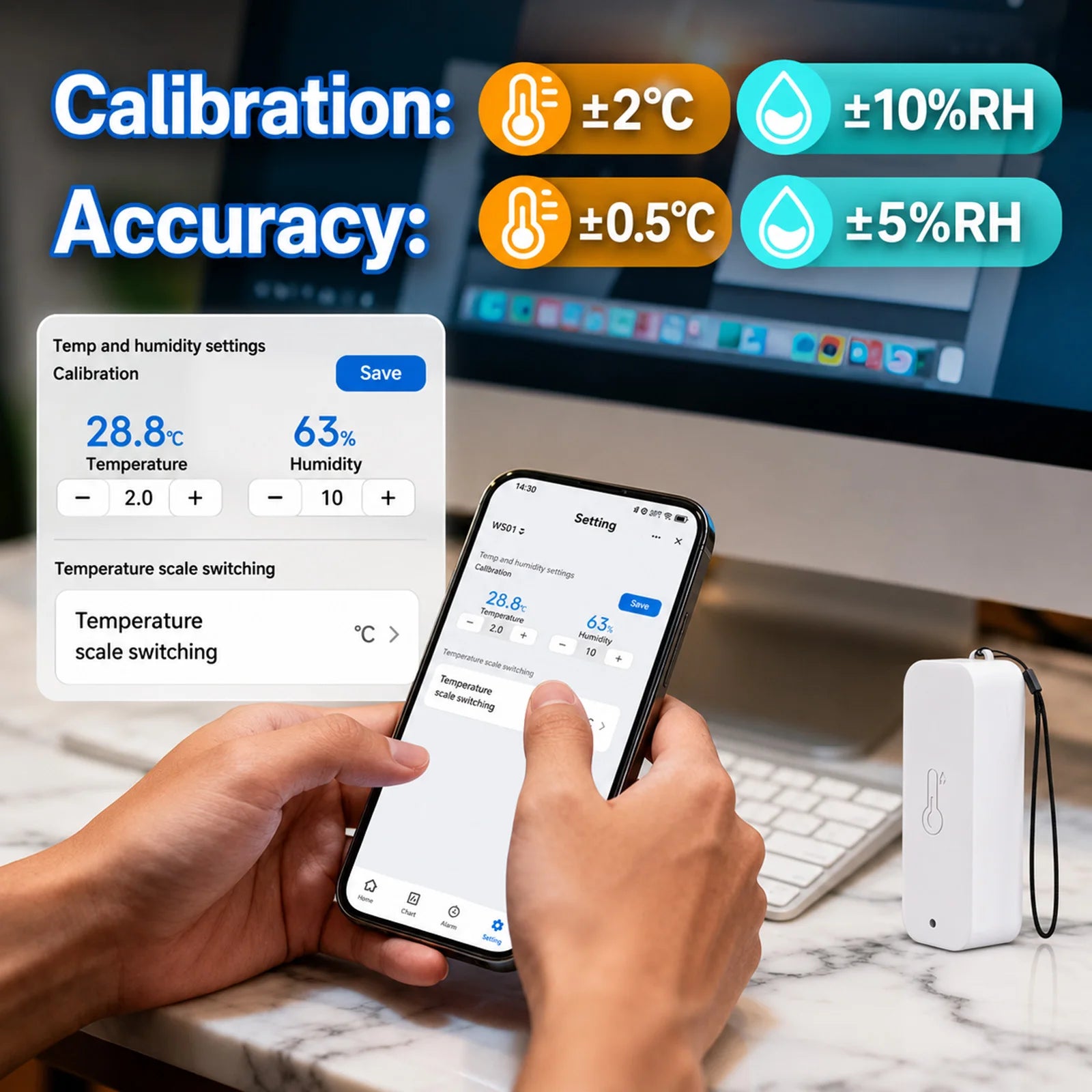 Tuya WiFi Weather Station RF433 IP65 Waterproof Outdoor Temperature Humidity Sensor Thermometer Hygrometer 2-9 Sub Devices