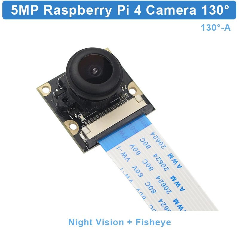 Raspberry Pi 5MP Camera OV5647 1080P Optional Wide Angle Night Vision IR-CUT Fisheye Webcam for Raspberry Pi 4 Model B 3B Plus