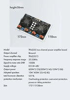 TPA3255 Digital Power Amplifier Audio Board Class D 2.0 Sound Amplifiers Stereo Home Audio Amp 600Wx2