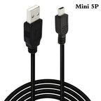 High Speed Micro Mini USB Cable USB2.0 A Male to Mini V8 V3 Micro Male Charging Data Cable For Connecting A Phone to A Computer