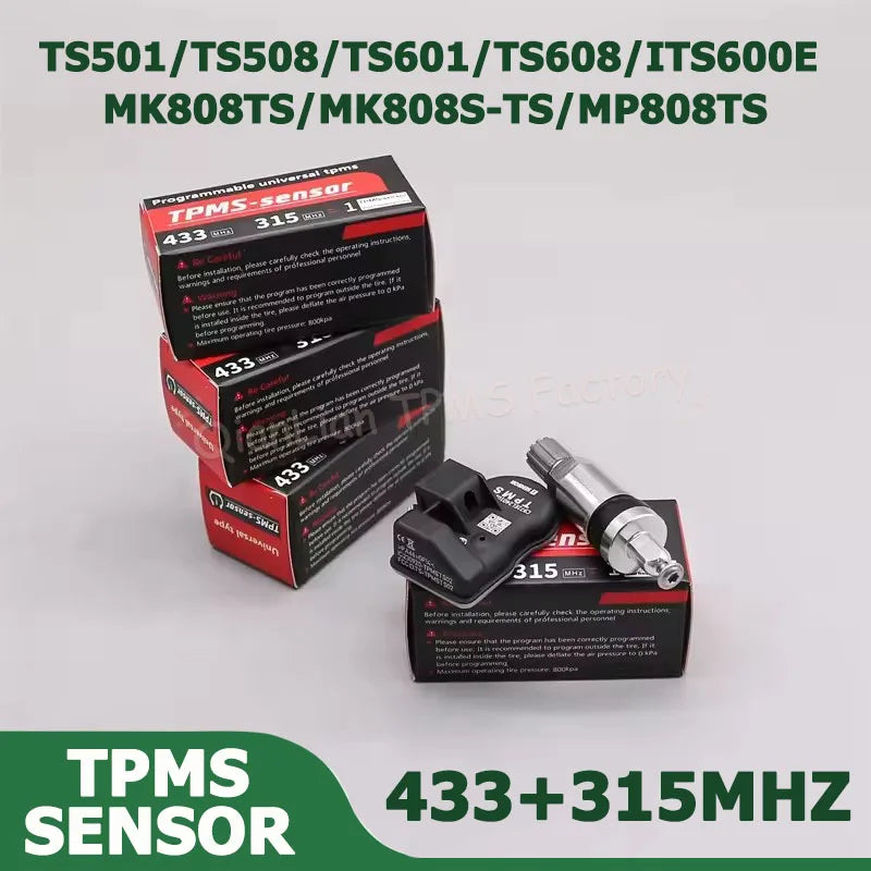 Universal Programmable TPMS Sensors 2 in 1 Support Programing with TS501 TS508 TS601 TS608 ITS600E MK808TS MK808S-TS MP808TS