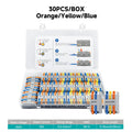 TOMZN Lever Wire Connectors 30/72 Pcs 2 Way 3 Way Quick Terminal Block, Push-in Tool-Free Reusable Splicing Wire Connector 32A