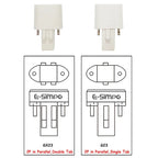 2pc GX23/G23 2Pin 6W LED Lamp 360D 600lm CFL PL-S 13W Equivalent 2Side View 85-265V AC Horizontal Plug Machine Reading PL Light