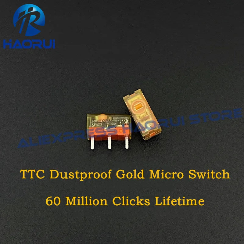5Pcs TTC Dustproof Gold Switch 30 60 80 Million Clicks Lifetime Game mouse button Gold Contactor mouse left right micro Switches