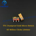 5Pcs TTC Dustproof Gold Switch 30 60 80 Million Clicks Lifetime Game mouse button Gold Contactor mouse left right micro Switches
