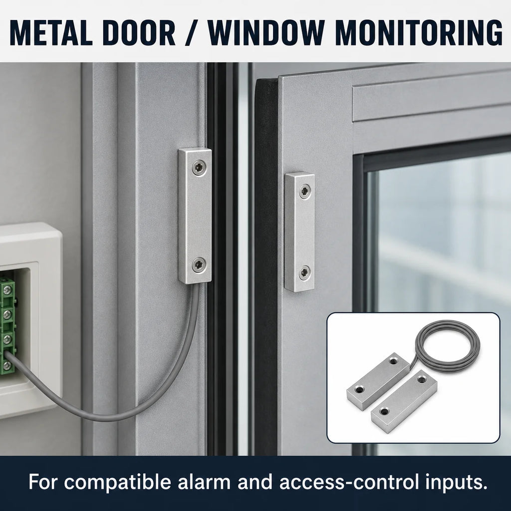 2 Pairs MC-51 MC-52 MC-56 MC-58 Wired Magnetic Door Window Contact Sensor NC NO Reed Switch for Metal Gate Security Alarm System