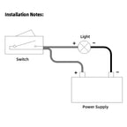 Universal Power Off Switch 60cm/100cm Car Button Switch DC 12V/24V Battery Disconnect Switch for Fog Lamp Neon Lights