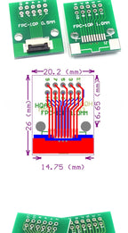1PCS  Test Board FPC 4 8 10 12 20 30 60 Pin PCB Double Sided FFC FPC Flex Cable Adapter Pitch 0.5mm 1.0mm to 2.54mm Connector