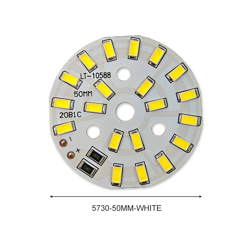 3/5/10PCS Round LED Light Board DC 5V 3W Low Voltage 5730 2835 SMD LEDs 3000K Warm or White 6000K Dimmable Bulb Lamp Panel
