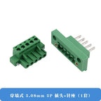 Pluggable Through-Wall Green Terminal Block 2EDGWB-5.08MM With Screw Fixed Panel 2P3P4P-12P