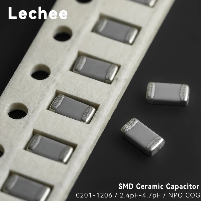 100pcs/lot  0201 0402 0603 0805 1206 NPO COG SMD Ceramic Capacitor 2.4pF 2.5pF 2.7pF 3pF 3.3pF 3.6pF 3.9pF  4pF 4.3pF 4.7pF 50V