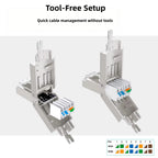 ZoeRax RJ45 Cat8 Cat7 Connector Tool-Free All Metal Ethernet Termination Plug for 22~24AWG CAT8/CAT7/CAT6A Lan Cable