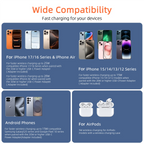 Bonola Magentic Wirelesss Charger for iPhone 17 Pro Max/17Pro 25W Fast Wireless Charging Portable Magnetic Charger for AirPods
