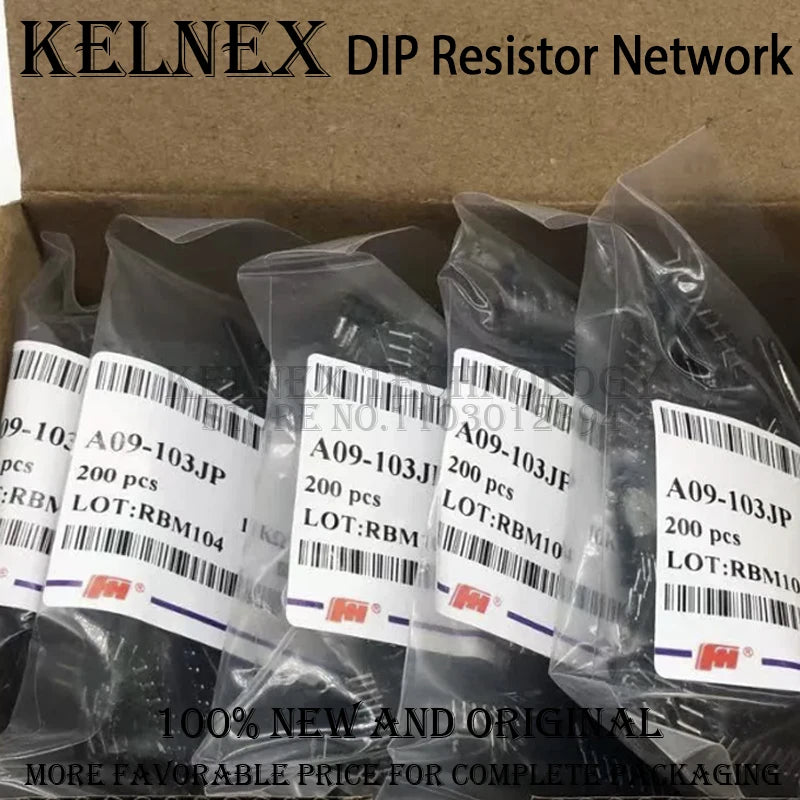 200PCS 4PIN-10PIN Exclusion Network Resistor array DIP 220R 330R 470R 510R 680R OHM 1K 1.5K 2K 2.2K 3K 3.3K 10K 100K 9A681J 510K