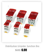 Distribution Unipolar Junction Branch line Box Wire Electrical Connector Din Rail Terminal Block UKK 80A/125A/160A/250A/400/500A