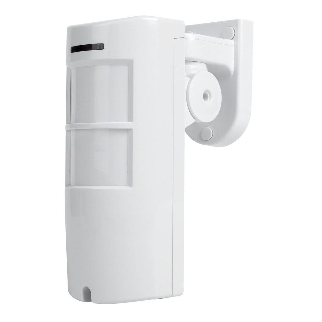 DC12V Outdoor Wired Microwave PIR Motion Sensor Alarm with Rain Cover 12M 100 Degrees Wide Angle Detection Anti-pet Anti-mask