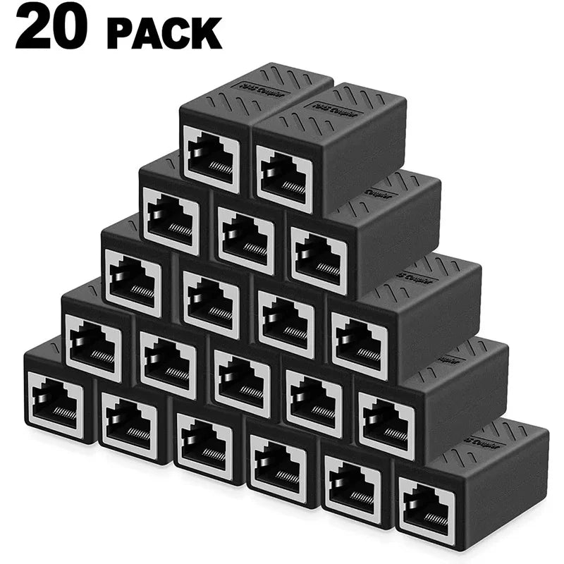 1/5/10/20Pcs RJ45 Adapter Cat7 Cat6 Cat5e Ethernet Cable Extender Coupler Female To Female Connector For Network Cable LAN Port