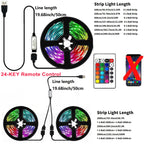 44KEY WiFi IR RGB LED Strip Controllerr/24Key Infrared Dimmer Blue Backlight Multi Light Modes RGB LED Ambient Decor Tape Lights