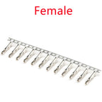 50PCS Dupont Connector Crimping Terminal Male And Female Pins for 2.54mm Dupont Housing Connectors