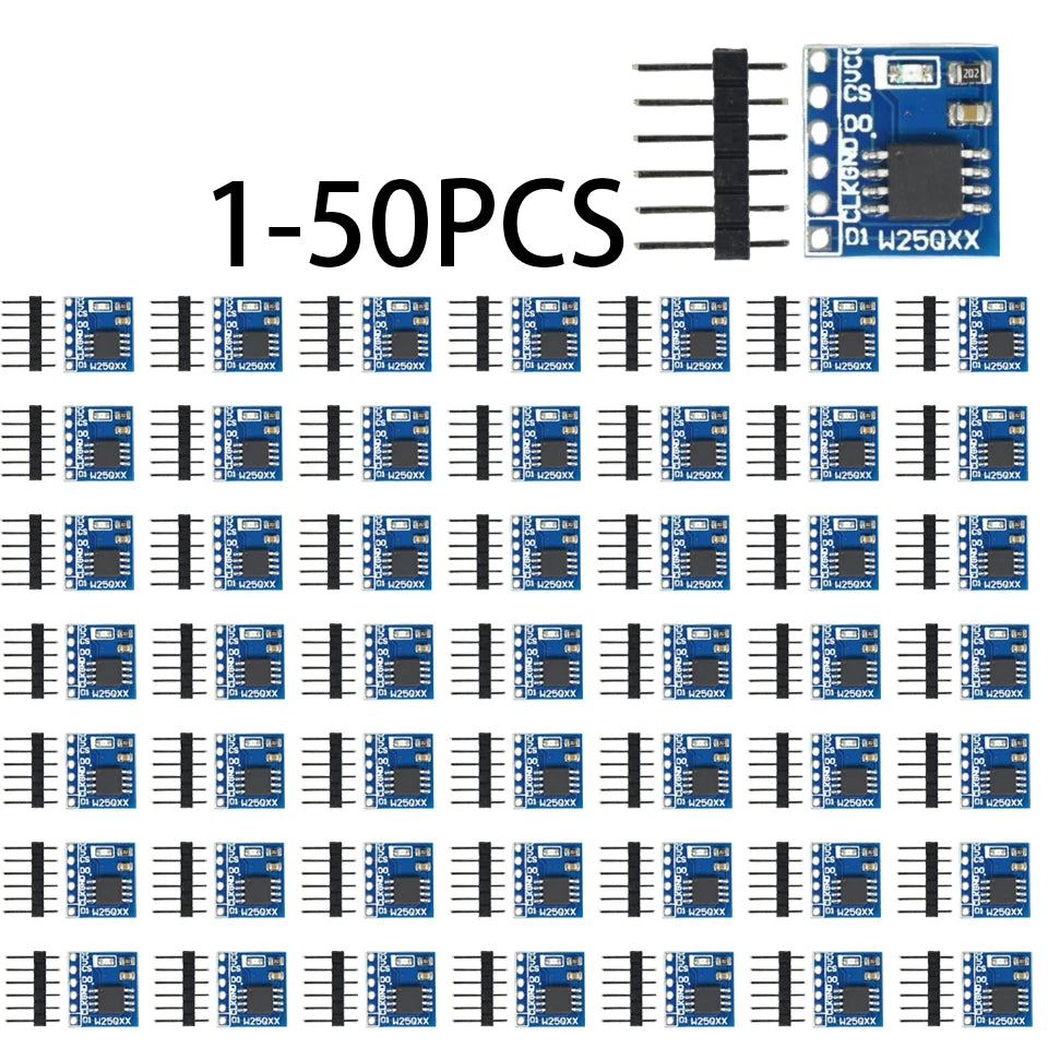 1-50PCS W25Q32 W25Q64 W25Q128 Large Capacity FLASH Storage Module SPI Interface BV FV STM32 Code