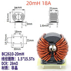 5mH 20A High Current Amorphous Nanocrystalline Magnetic Ring Inductor High Frequency Common Mode Inductor