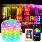 USB 5V Smart RGB-IC Fairy Light String Christmas Lights Decorations Lamp Garland WS2812 Bluetooth APP&Remote Control Addressable