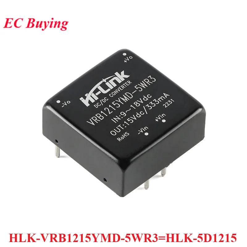DC-DC Isolated Converter Power Supply Module 5W DC 12V 48V to 15V/5V/12V 24V to 5V/12V HLK-5D2405/5D1205/5D1212/5D1215/5D2412