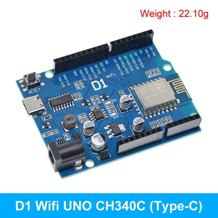 ESP-12E WeMos D1 UNO R3 CH340 CH340G WiFi Development Board Based ESP8266 Shield Smart Electronic PCB For Arduino Compatible IDE
