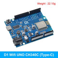 ESP-12E WeMos D1 UNO R3 CH340 CH340G WiFi Development Board Based ESP8266 Shield Smart Electronic PCB For Arduino Compatible IDE
