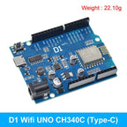 ESP-12E WeMos D1 UNO R3 CH340 CH340G WiFi Development Board Based ESP8266 Shield Smart Electronic PCB For Arduino Compatible IDE