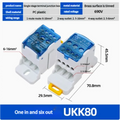 【UKK】Single - Pole Track - Type Junction Box | 80A - 500A Spliceable Multi - Output Terminal Blocks | Universal Power Connector
