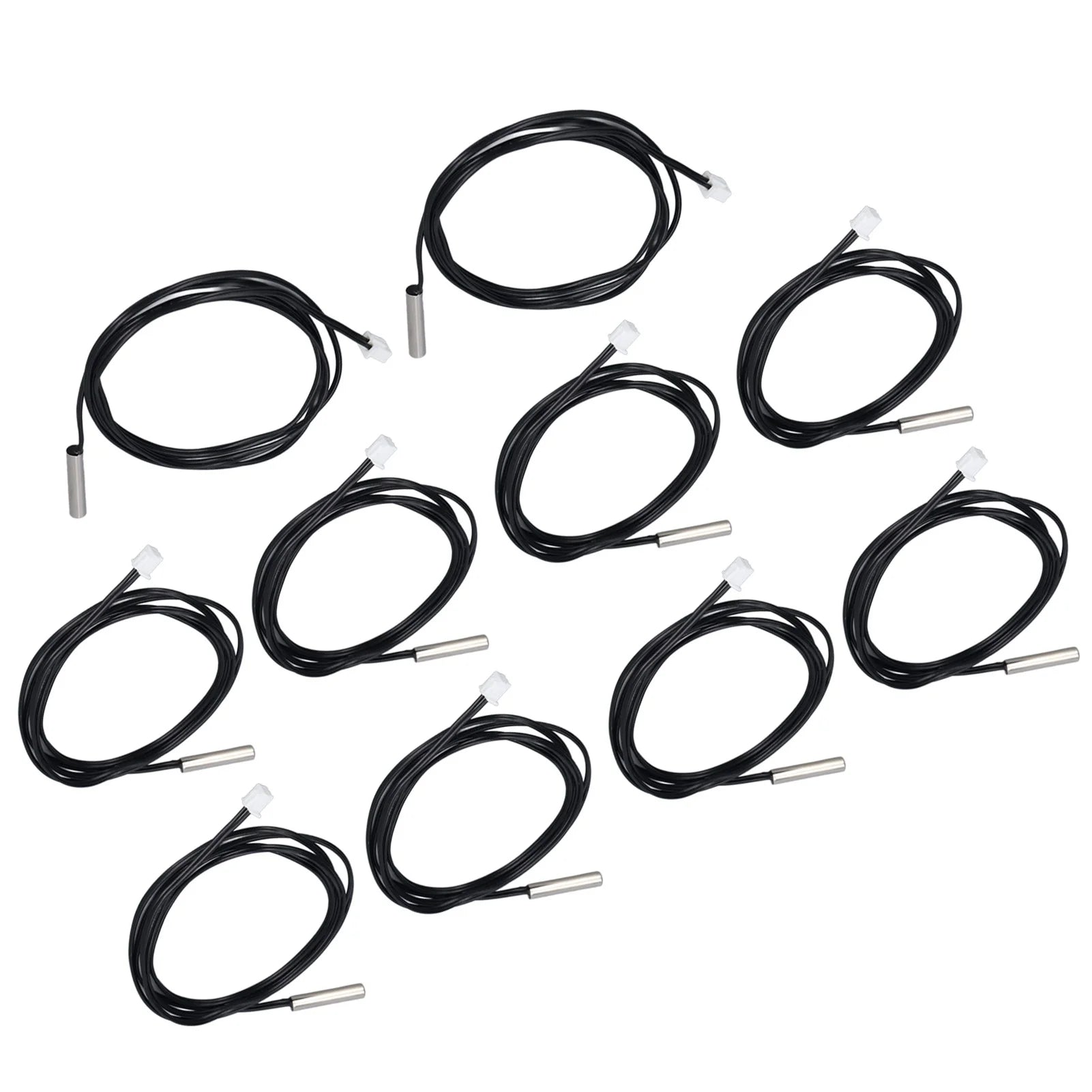 10Pcs Thermistor Sensor NTC Temp Temperature Probe 5x25mm Cylindrical Head for Measuring10K B3950