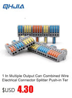 1PC Wire Connector Electric Universal Quick Conductor Splitter Push-in LED Cable Terminal Blocks Mountable Rail Junction Box