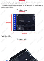 AEAK Node MCU Development Kit NodeMCU + Motor Shield Esp Wifi Esp8266 Esp-12e diy rc toy remote control Lua IoT smart car Esp12e