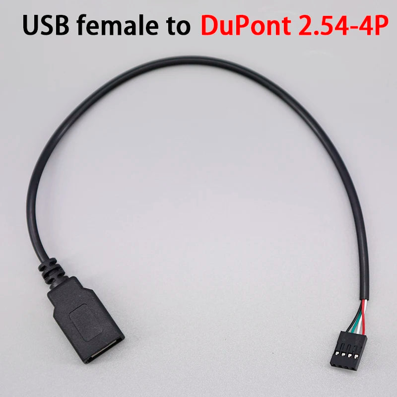 USB Male Female Terminal Data Line To Head JST 1.25/ZH1.5/PH2.0/XH2.54-4Pin Adapter Extension Touch Screen Cord