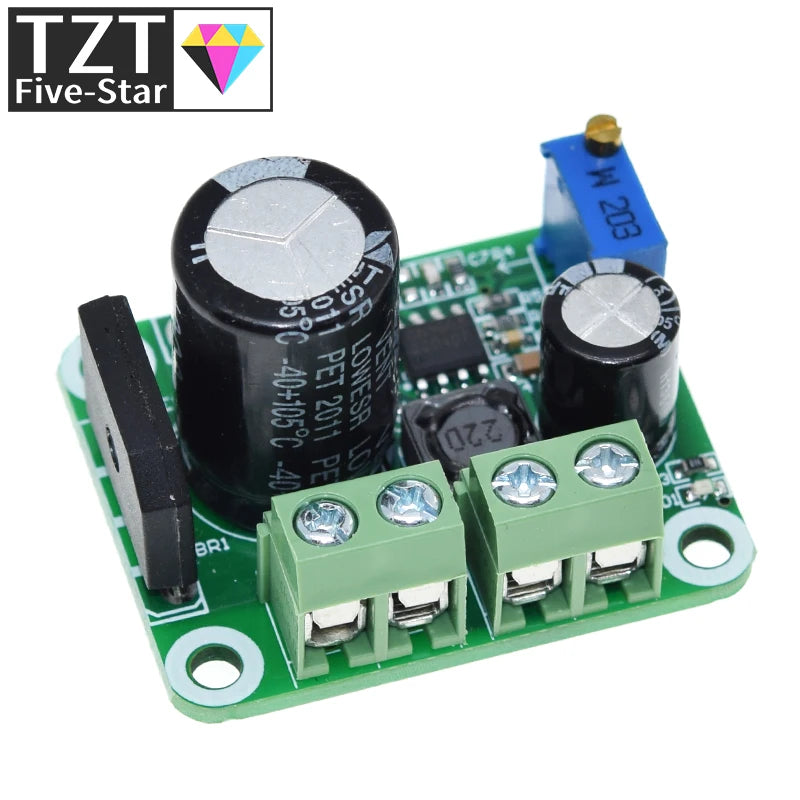 TZT AC-DC Buck Step-down Converter Adjustable Power Supply Module 2A AC 5-20V DC 5-32V Output 3.3-18V Regulated Rectifier Filter
