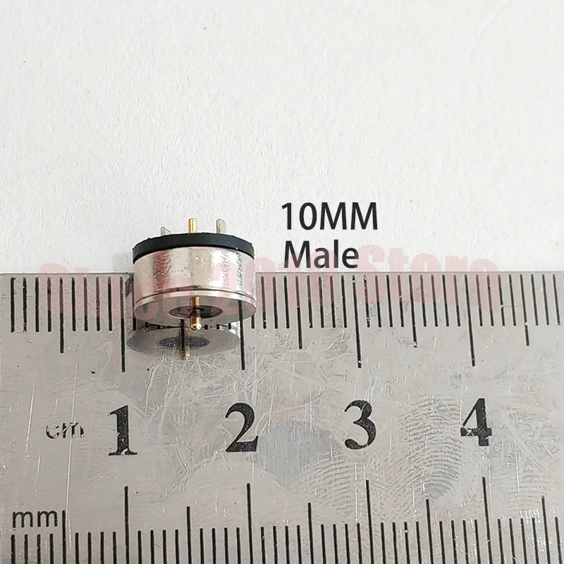 4/5/6/7/8/10mm Circular Magnetic 2Pin Male And Female Pogo Pin Connector 12V 2A Gold-plated For DIY Charging Of Smart Watches