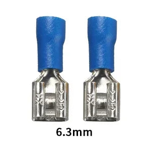 100/50/10pcs Female Crimp Terminal 2.8mm 4.8mm 6.3mm Insulated Spade Wire Connector Electrical Wiring Cable Plug Red blue yellow
