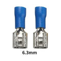 100/50/10pcs Female Crimp Terminal 2.8mm 4.8mm 6.3mm Insulated Spade Wire Connector Electrical Wiring Cable Plug Red blue yellow