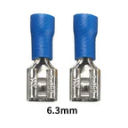 100/50/10pcs Female Crimp Terminal 2.8mm 4.8mm 6.3mm Insulated Spade Wire Connector Electrical Wiring Cable Plug Red blue yellow