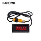 Digital Frequency Counter Tachometer Module, High Precision RPM Speed Meter, Encoder Sensor Input, RS485 Modbus