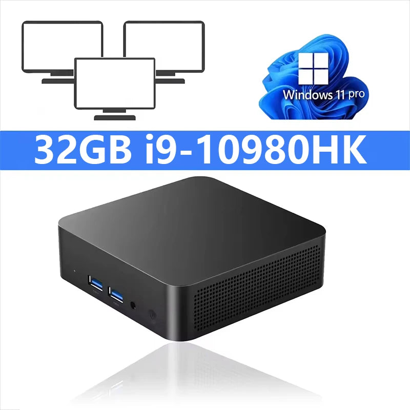 Windows 11 Pro Mini Pc Intel i9 10980HK i3 6100U Mini PC Computer 16GB 32GB RAM 1TB SSD Gaming PC Wifi 6 BT5.2 Mini PC Desktop